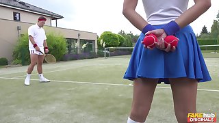 Tennis court attendant Amirah Adara is a huge fan of the climax players